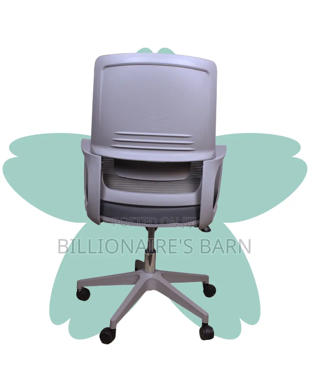 Quiet-Roll Grey Ergonomic Mesh Office Chair | Adjustable Height