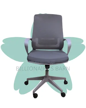 Quiet-Roll Grey Ergonomic Mesh Office Chair | Adjustable Height