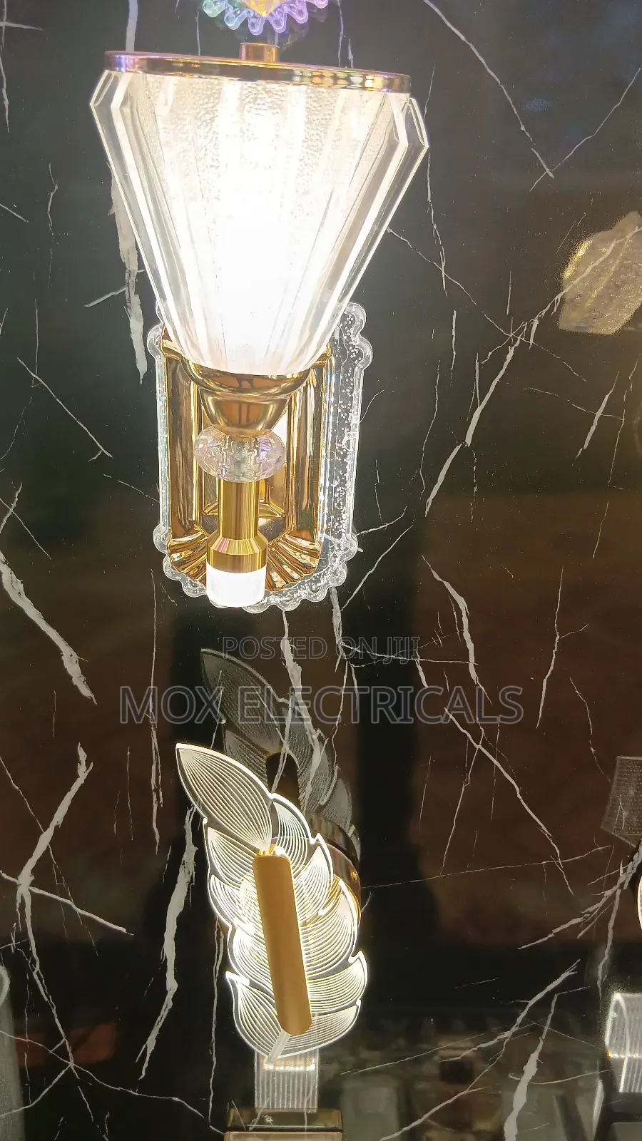 Conical Head Crystal Wall Light