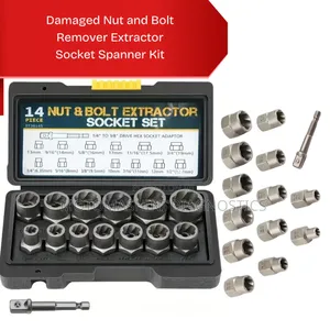 Damaged Nut and Bolt Remover Extractor Socket Spanner Kit