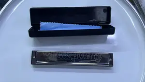 Swan Harmonica Key C Musical Instrument ( Black Case )
