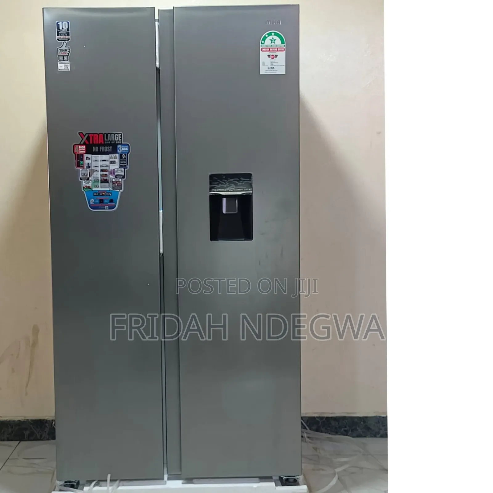 Mika Fridge, 562l, 2 Door Side by Side, No Frost