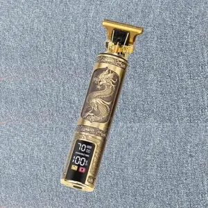 T9 Professional Vintage Dragon Hair Clipper Rechargeable Led