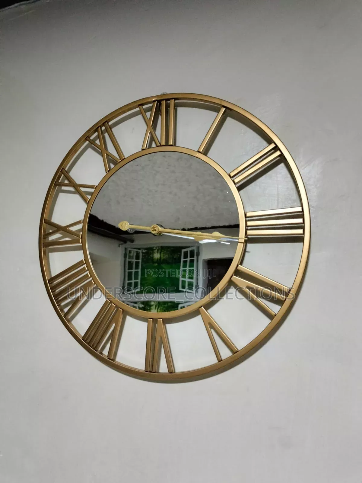 Creative Wall Clock Metal With Mirror*