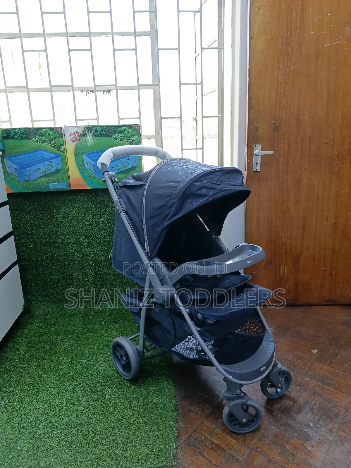 Quick Flip Blue Stroller (Reversible Handle)