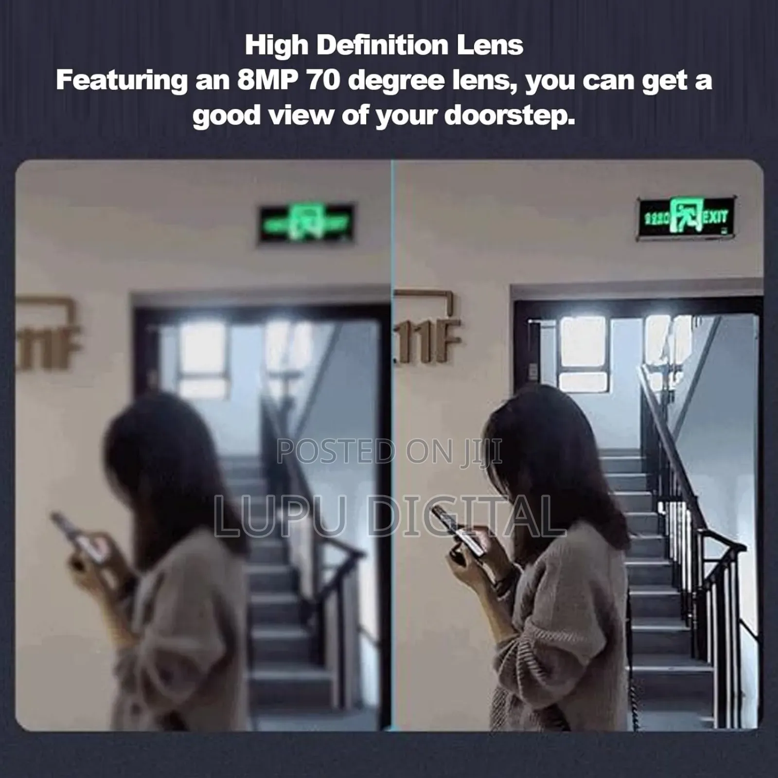 Doorbell Camera 1080p With 4.3” Ips Screen Night Vision