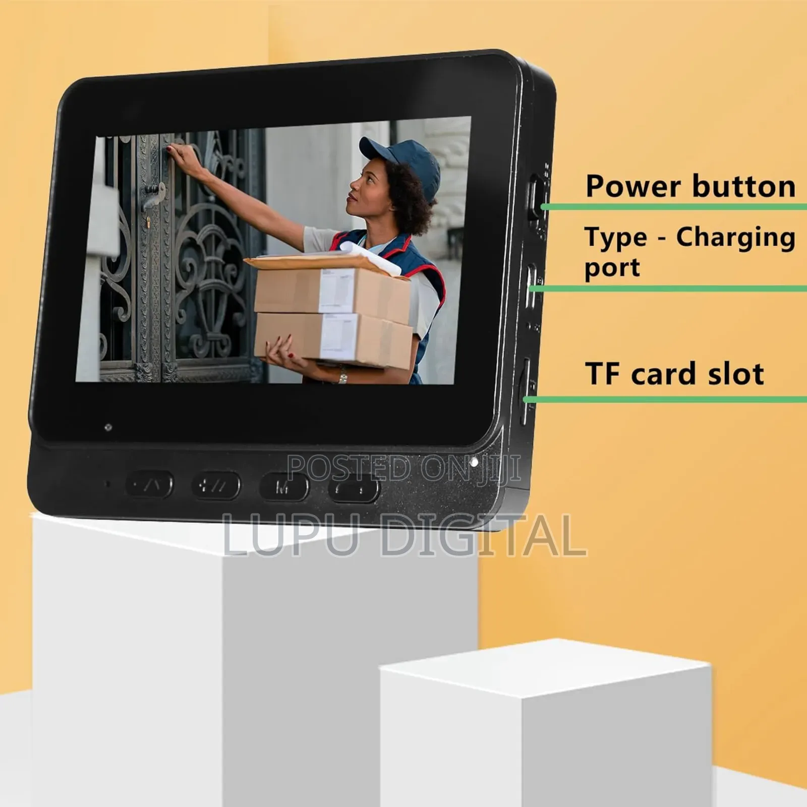 Doorbell Camera 1080p With 4.3” Ips Screen Night Vision