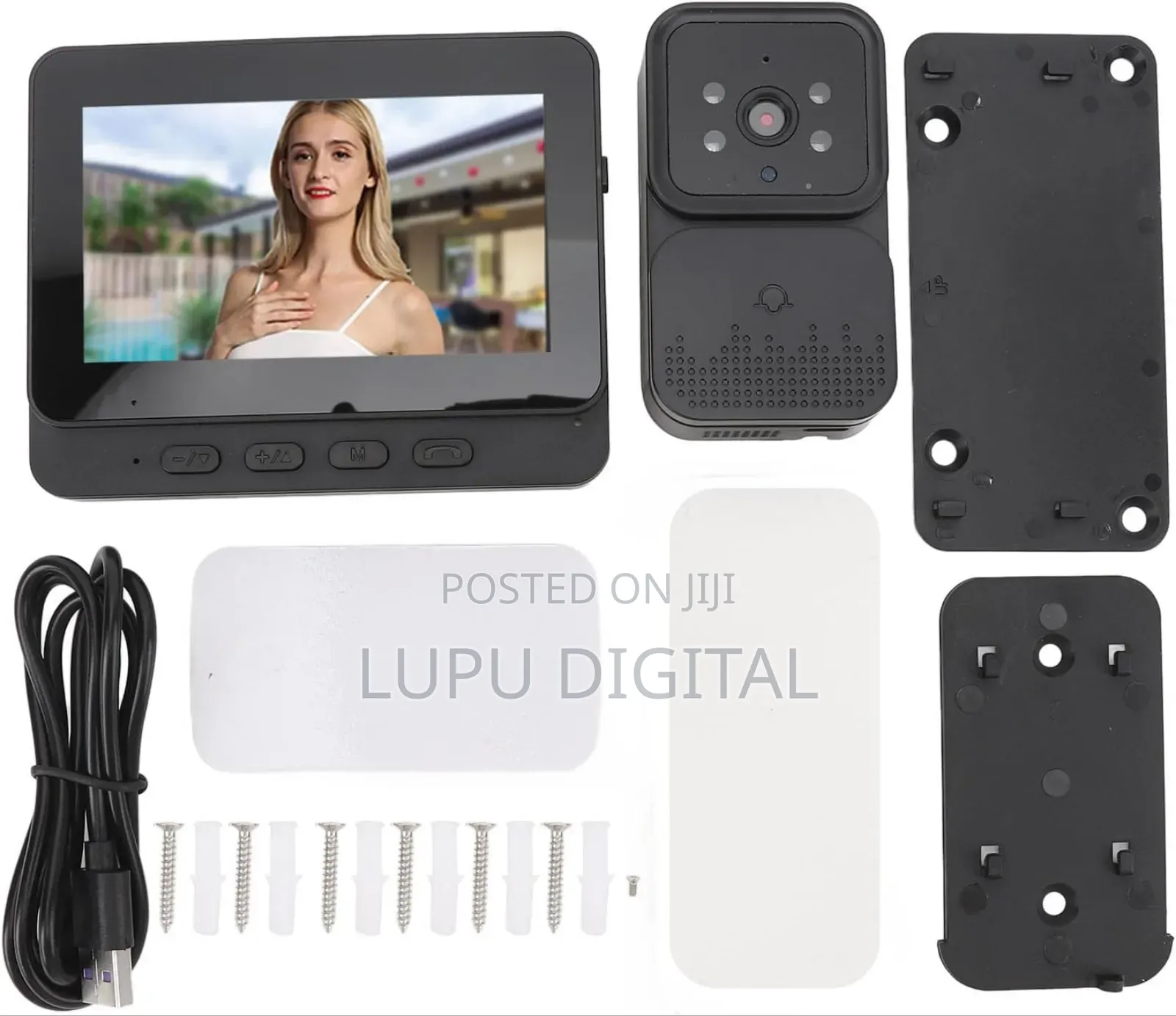 Doorbell Camera 1080p With 4.3” Ips Screen Night Vision