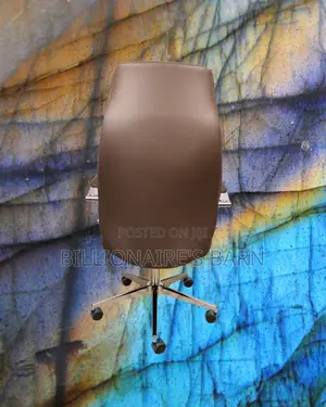 Brown Executive Leather Office Chair (Quiet-Roll) — Moving Fast