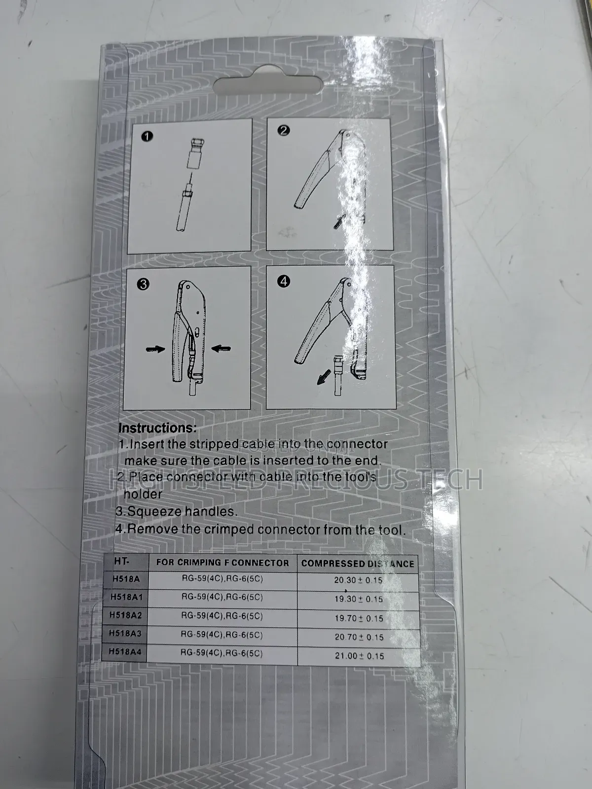 Coaxial Compression Tool Rg6/Rg59 F Connectors