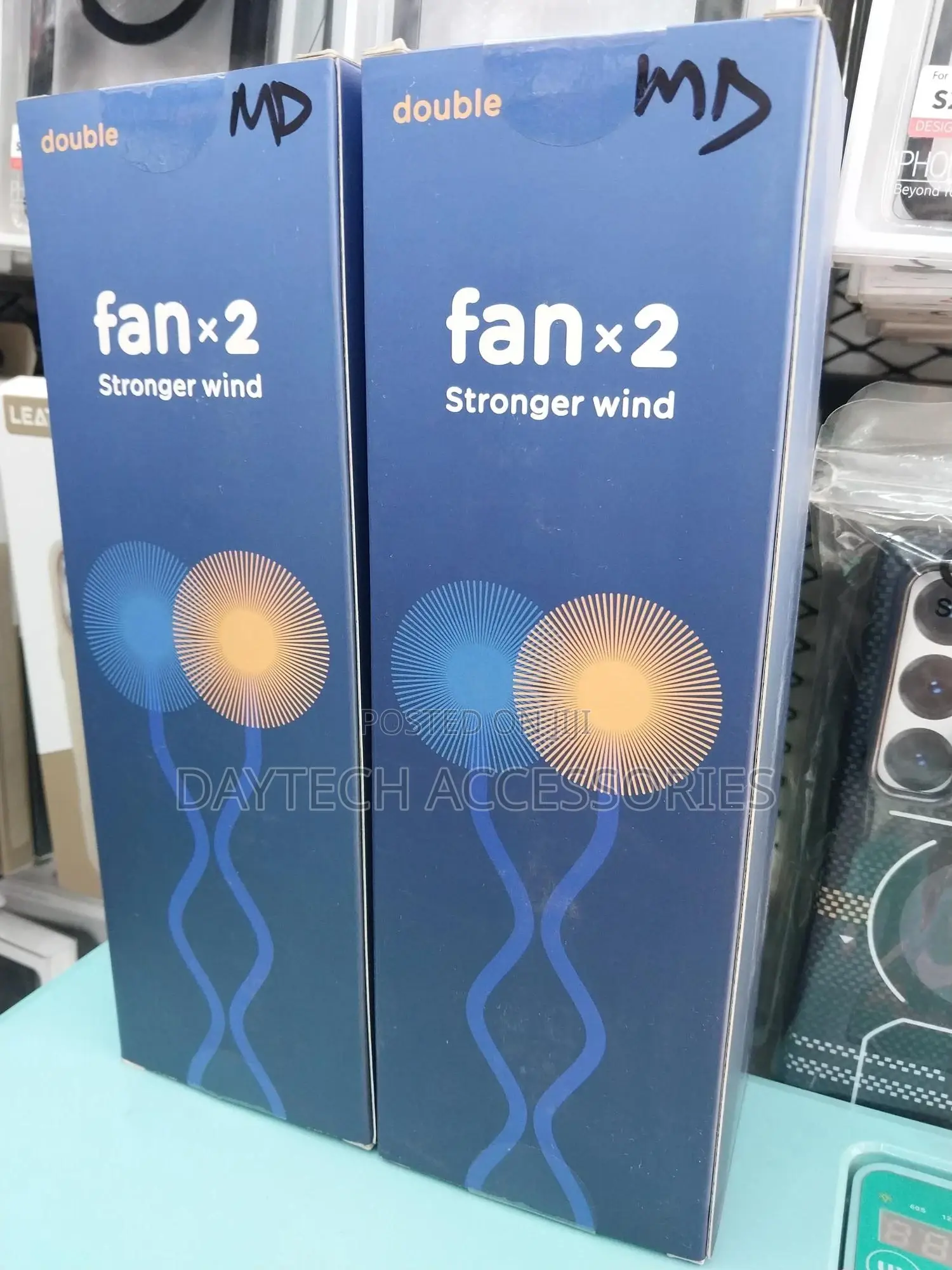 Rechargeable Dual Head Desktop Fan Usb Charging Cooling Fan.