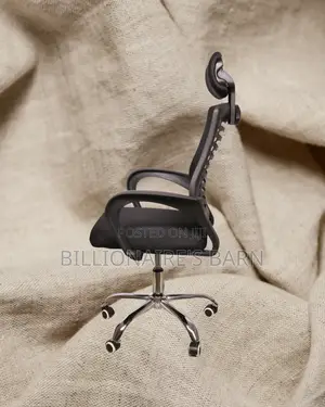 High-Back Secretarial Mesh Chair — Back Support for Long Hours