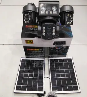 Quality Triple Lens Solar Camera 3lens ,10x Zoom V380 Pro Solar Camera