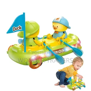 Duck Rowing Boat Battery Toy With Lights Music