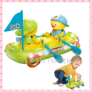 Duck Kids Toy/Duck Rowing Boat Battery Toy With Lights Music