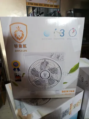 Urk Box Desk Fan With Adjustable Speeds