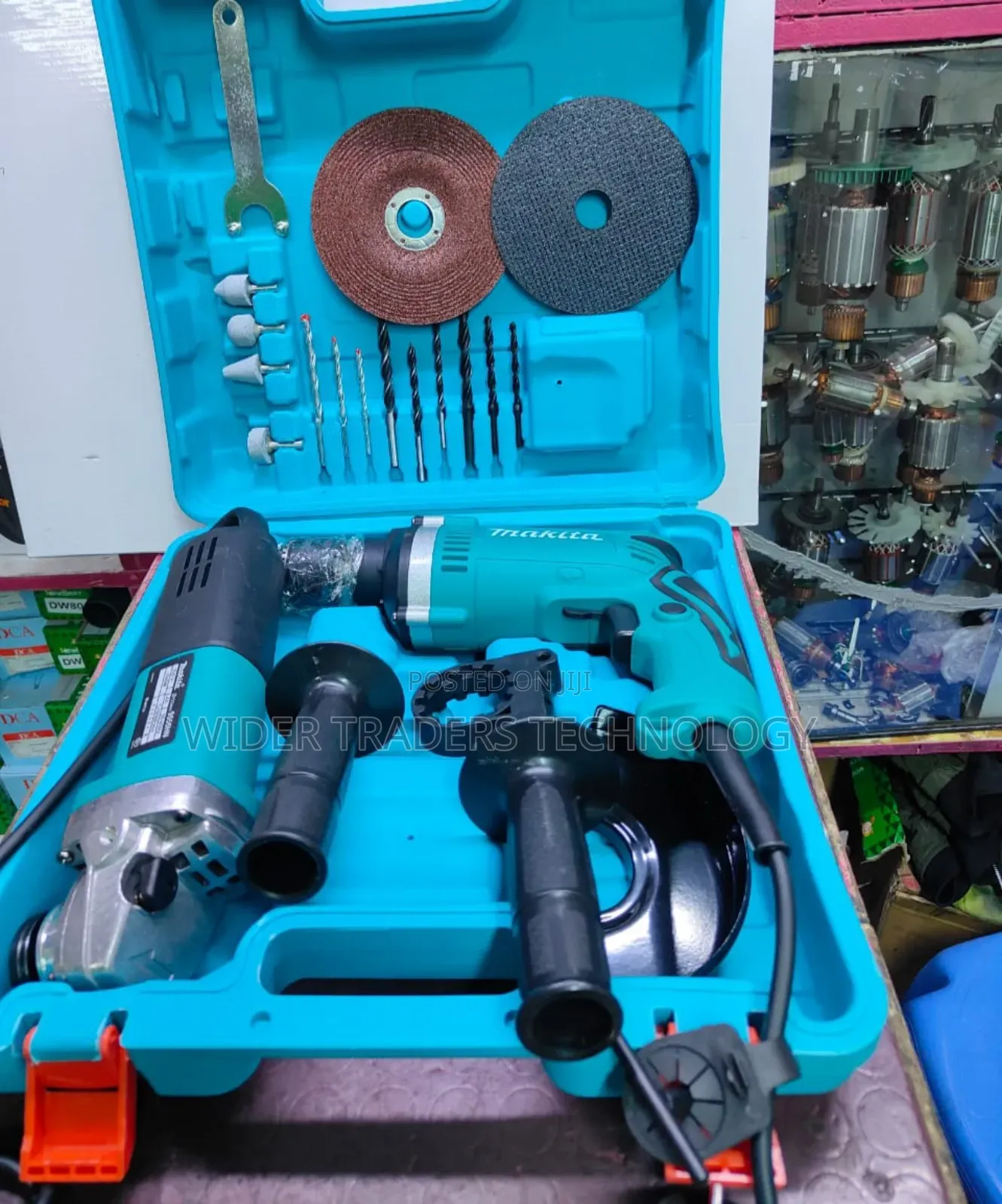 Makita Electric Drill Angle Grinder Combo Kit.