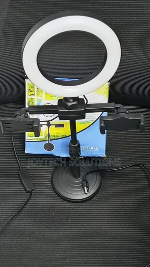 Dimmable Led Table Stand Ring Light With Phone Holder Stand