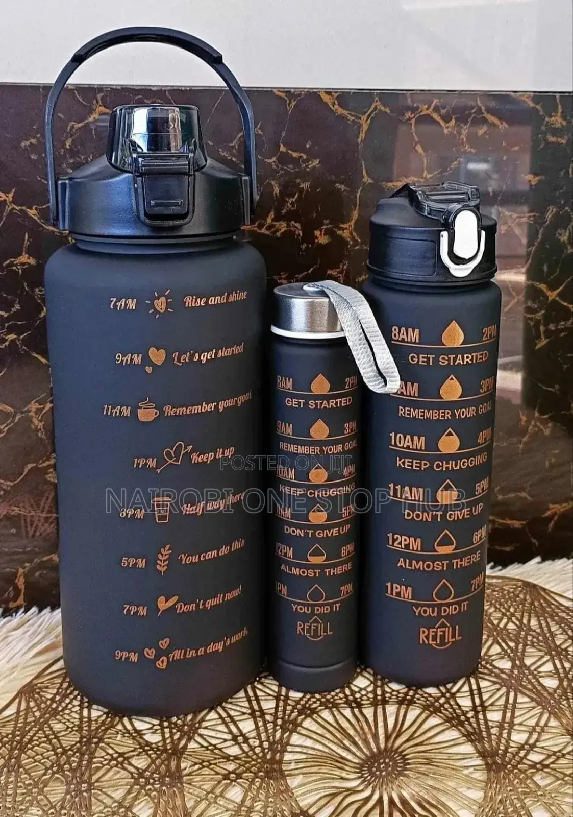 3pcs Motivational Water Bottle√°