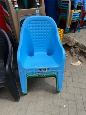 Blue Rock Plastic Chair. Heavy-Duty Plastic Chair
