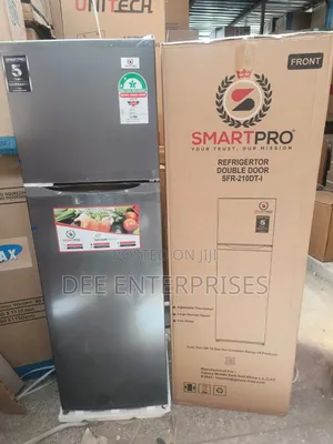 Smart Pro SFR-210-Dt-I Double Door Refrigerator, 170l - Silver