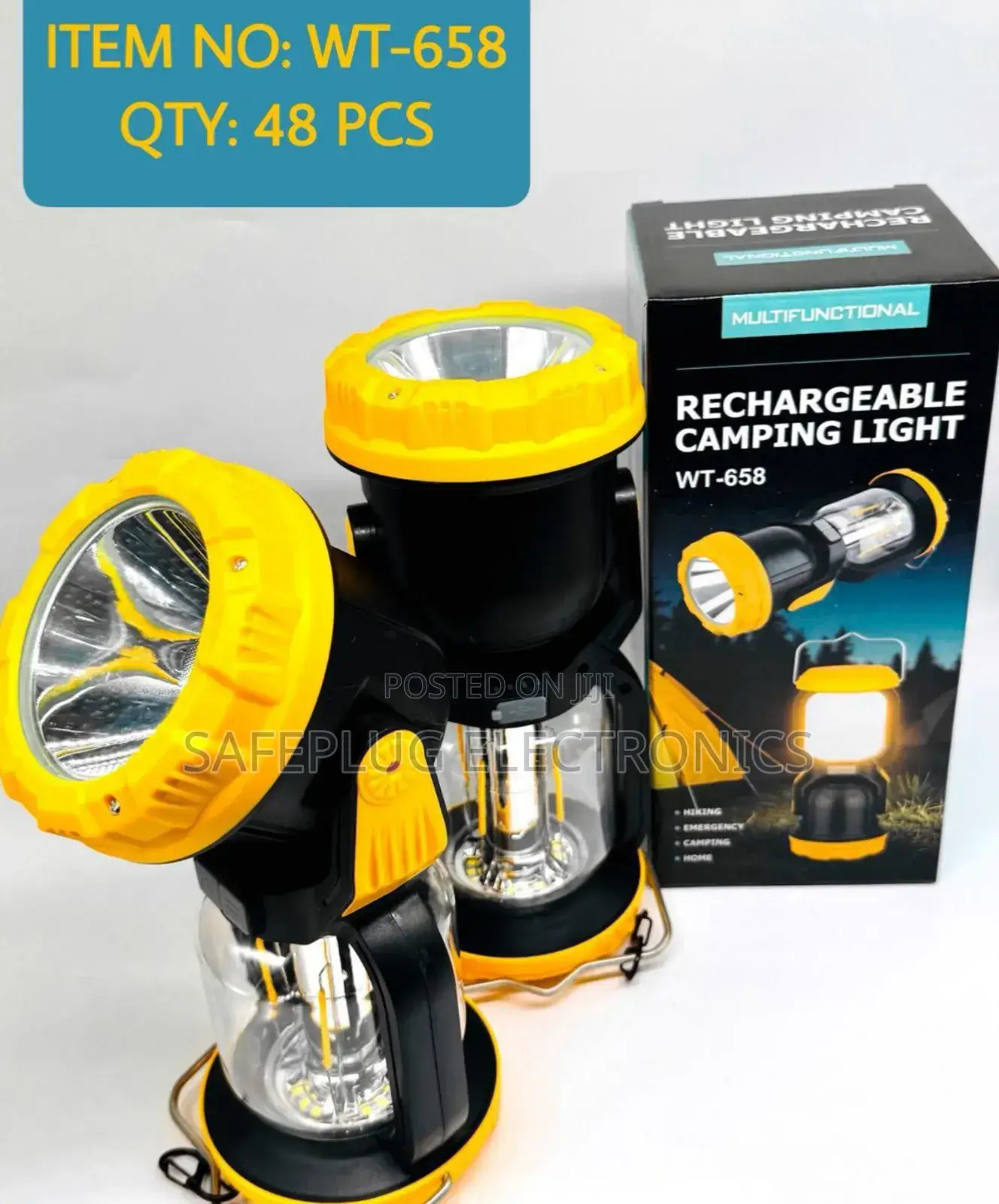 Rechargeable Camping Light (For Emergency, Home Hiking)