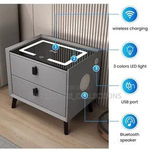 Modern Style Intelligent Nightstand With 2 Drawers*