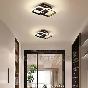 Sinoman Stylish Plastic Led Ceiling Lamp Dual Ring Sqaure
