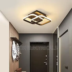 Sinoman Stylish Plastic Led Ceiling Lamp Dual Ring Sqaure