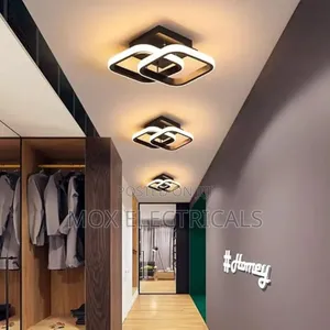 Sinoman Stylish Plastic Led Ceiling Lamp Dual Ring Sqaure