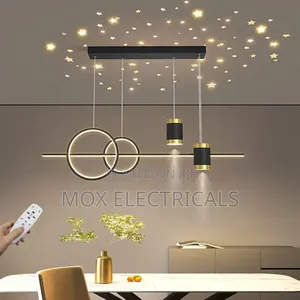 Modern Black Pendant Light Adjustable Height
