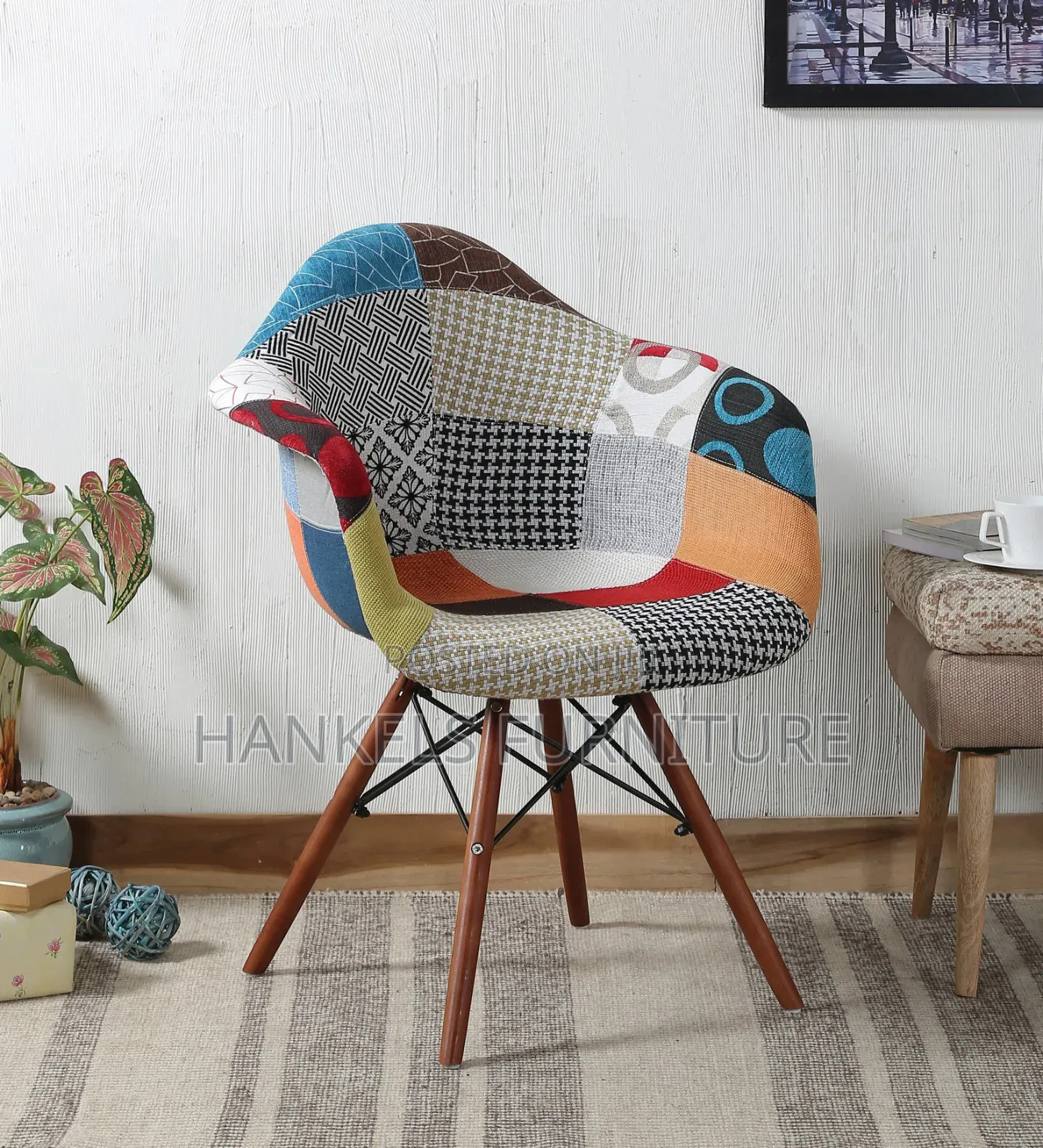 Upholstered Patchwork Eames Chair