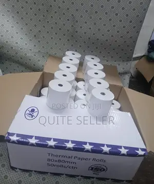 80mm Thermal Paper Roll 50 Pieces Full Box With Smooth and Shinny Face