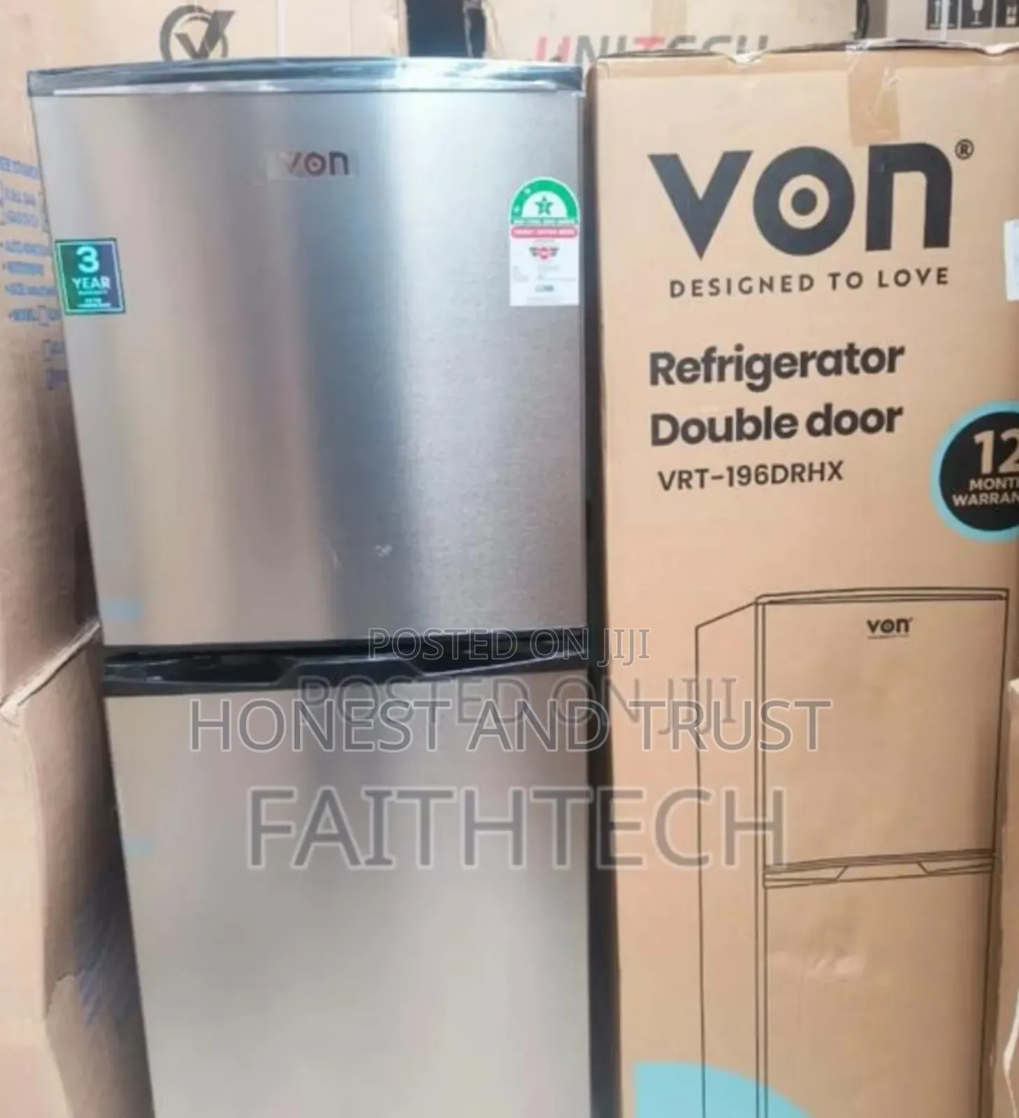 Von Refrigerator 195 Litres Double Door