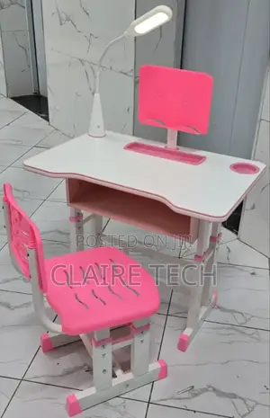 Kids Study Table With Book Holder and Rechargeable Lights
