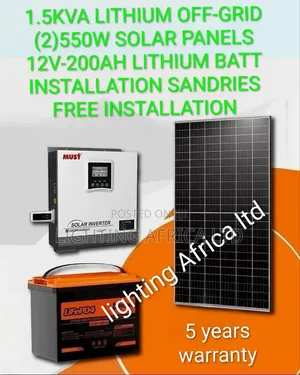 1.5kva Off-Grid (12v - 200ah Lifepo4 Battery) System