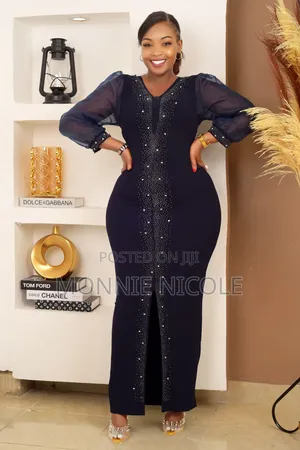 Navy Blue Gowns/Evening Wear/Dinner Gowns