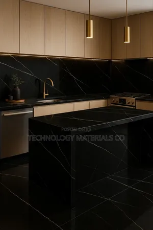 Sahara Noir Island Sintered Stone 126 Inches By 63 Inches