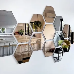 Hexagonal Shaped Aclyric Mirror