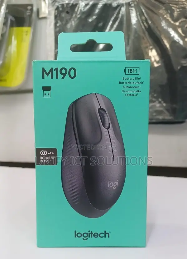 Logitech M190|| Logitech M190 Is a Full-Size Wireless Mouse
