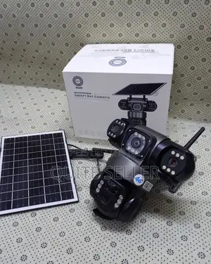 V380 Triple Lens Three Screens Camera Solar Camera 4mp