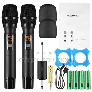 2-Channel Uhf Wireless Microphone System + Free Batteries
