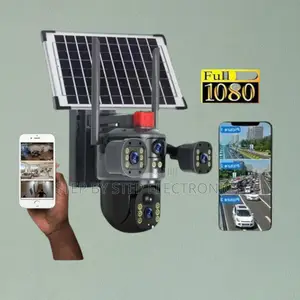 12mp 4g PTZ Rotating 4 Lens Solar CCTV Camera With Ir Night Vision