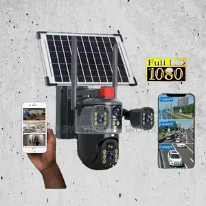 Wireless 12mp 4g PTZ 4 Lens Solar Camera With Infrared Night Vision