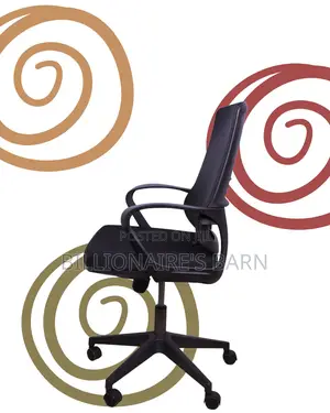 Quiet-Roll Black Ergonomic Mesh Office Chair — Strong Stable Base