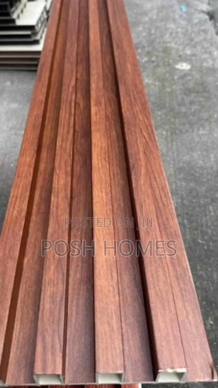 Brown Fluted Wall Panels Durable Finish