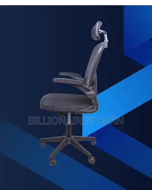 Quiet-Roll Grey Ergonomic Office Chair | Padded Armrests