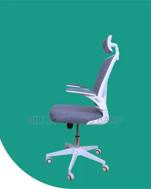 White Ergonomic Office Chair (Space-Saving) — Restocked!