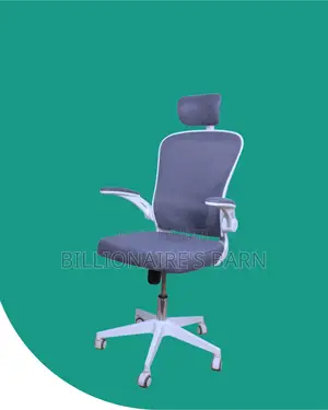 White Ergonomic Office Chair (Space-Saving) — Restocked!