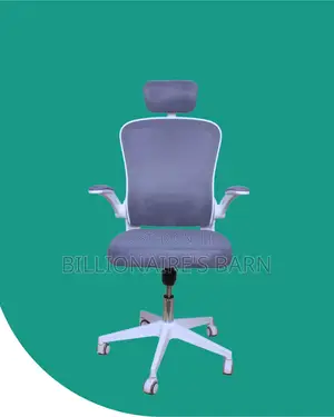 White Ergonomic Office Chair (Space-Saving) — Restocked!